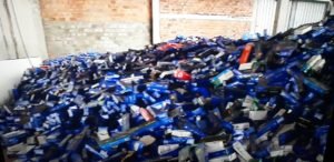 Cigarros destruídos pela Receita Federal