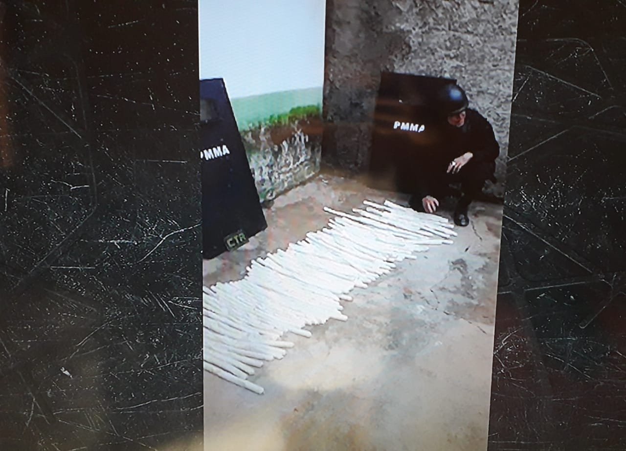 Explosivos encontrado pela policia