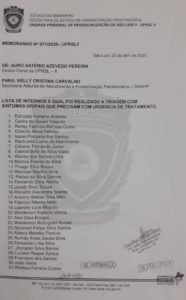 Lista de detentos