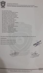Lista de detentos