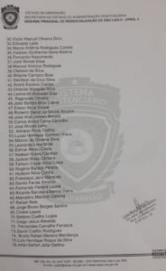 Lista de detentos