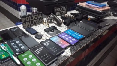 Material apreendido pela policia que estava com os suspeitos