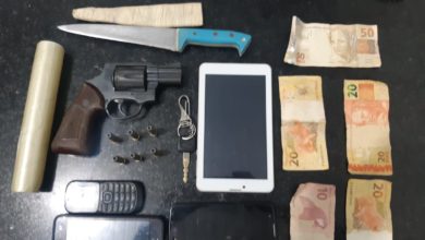 Material apreendido pela polícia