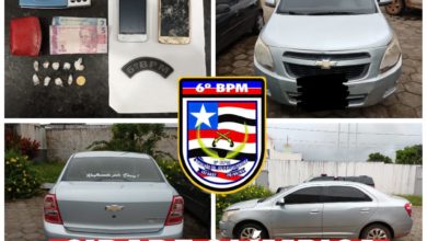 Material apreendido pela polícia