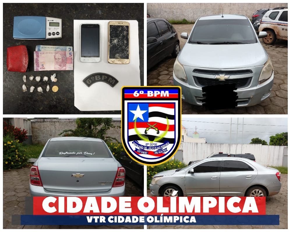 Material apreendido pela polícia