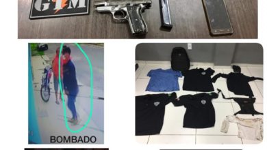 Material apreendido pela polícia