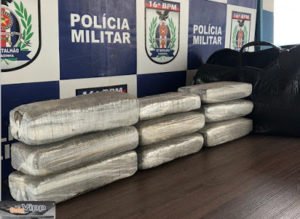 Tabletes de maconha apreendido