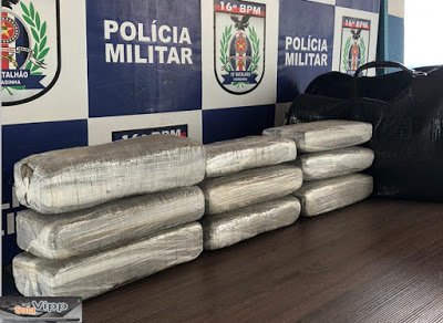Tabletes de maconha apreendido