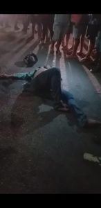Homem após ser baleado