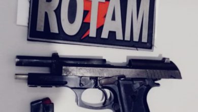 Arma apreendida pela Polícia