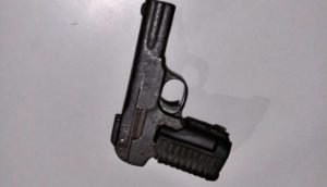 Arma apreendida pela polícia