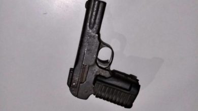 Arma apreendida pela polícia