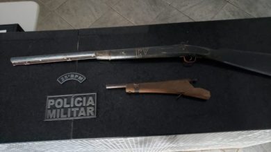 Arma apreendidas pela Polícia