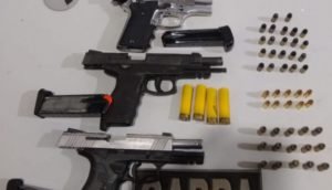 Armas apreendida pela polícia