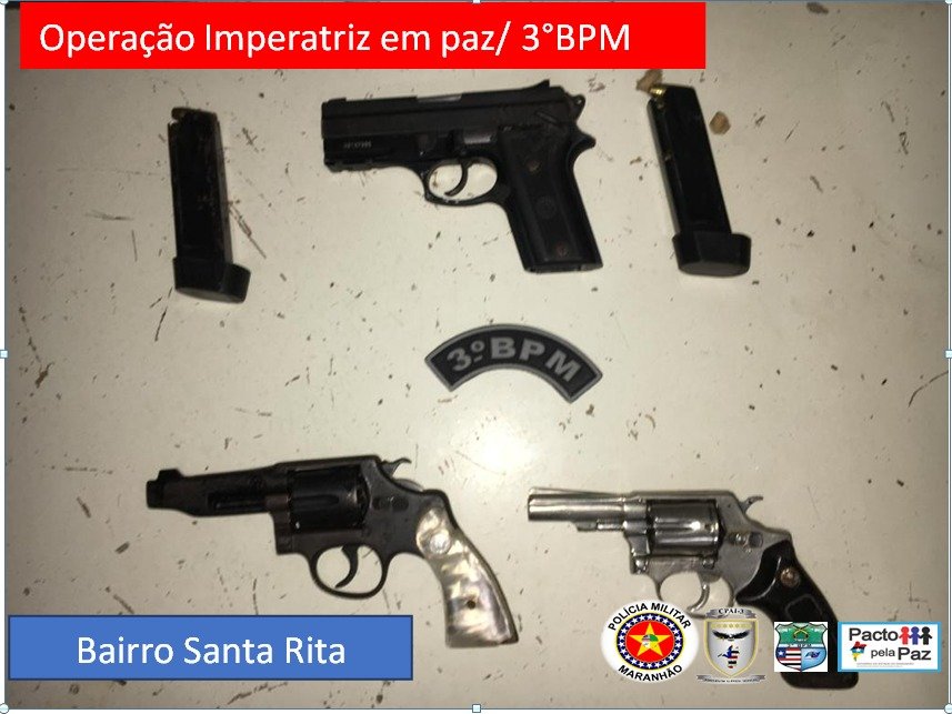 Armas utilizadas pelos criminosos