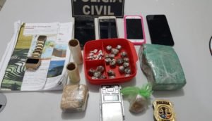 Droga apreendida pela Polícia Civil durante operação