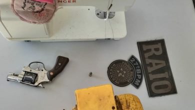 Material apreendido pela polícia