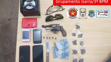 Material apreendido com os acusados