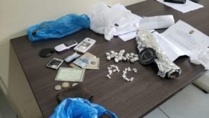 Material de apreendido pela Polícia