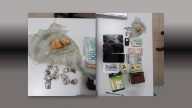 Material ilícito apreendido com os acusados