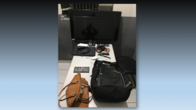Material recuperado pela polícia