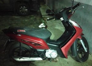 Motocicleta usada pelo trio