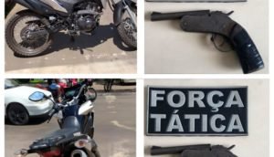 Objetos apreendidos pela polícia