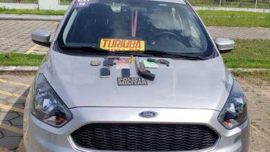 Veículo apreendido pela polícia