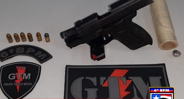 Arma apreendida pela polícia