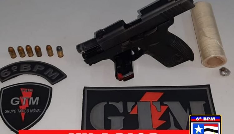 Arma apreendida pela polícia