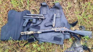 Armas apreendidas pela polícia