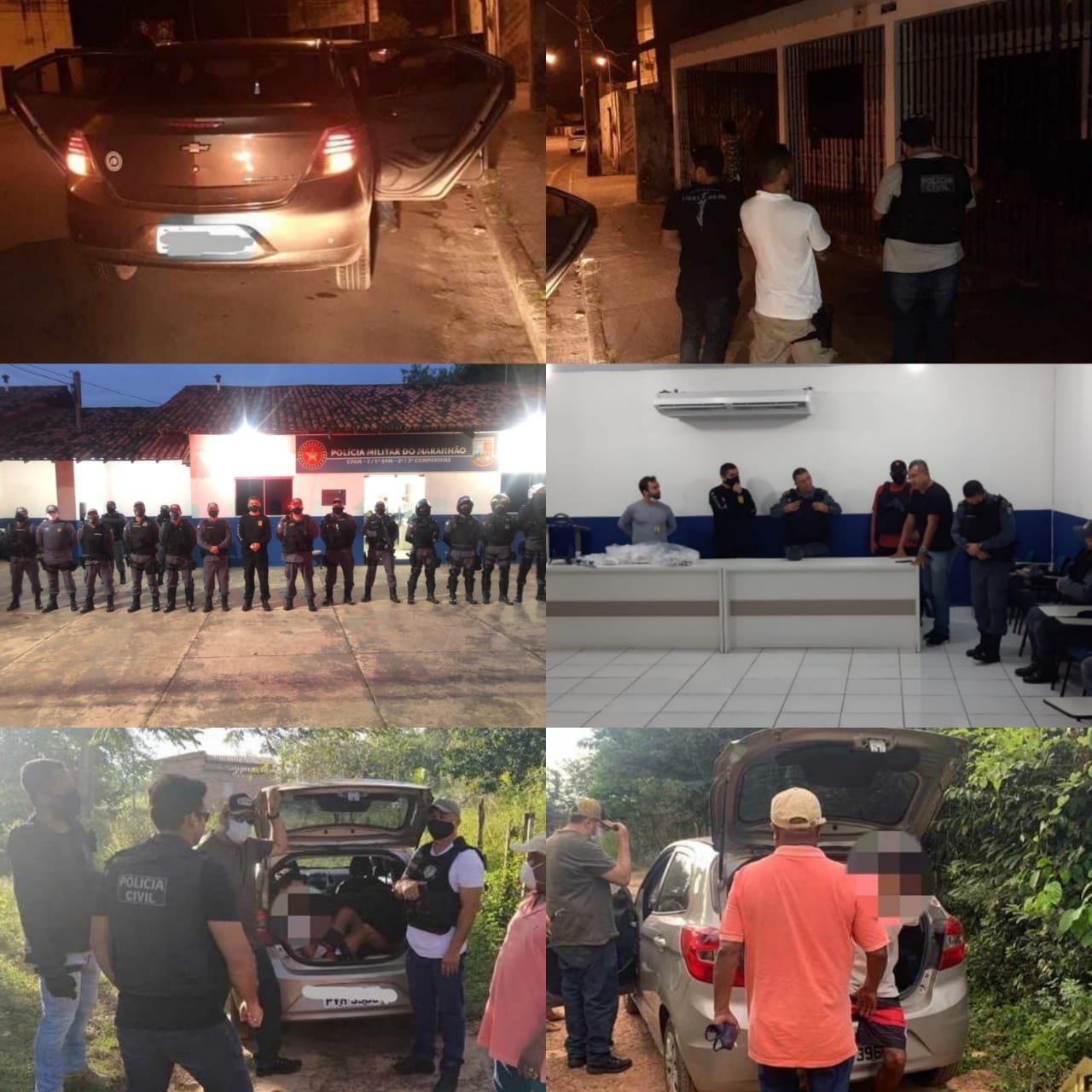 Ações policias realizadas pelas seccionais Sul, Leste e Oeste