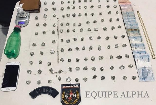 Droga apreendida pela polícia no Residencial Paraíso