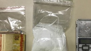 Material apreendido com os criminosos