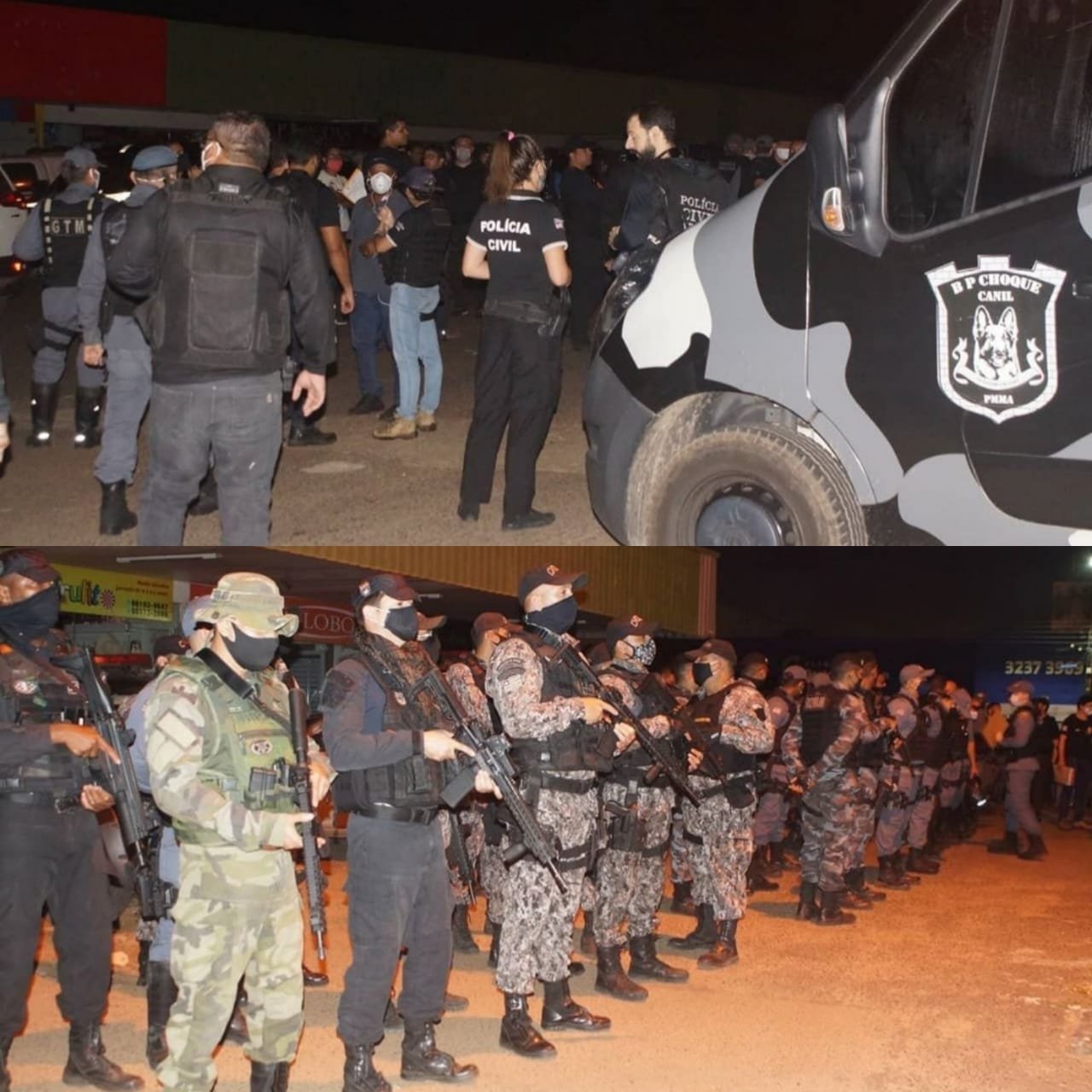Policiais em atuação