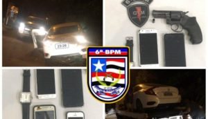Quatro celulares apreendidos e arma de fogo