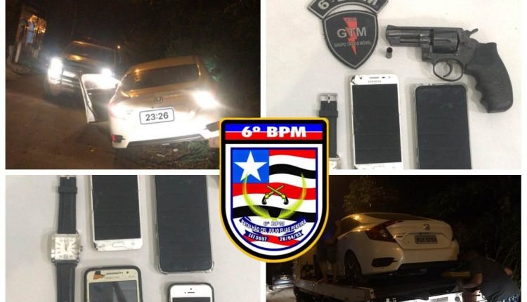 Quatro celulares apreendidos e arma de fogo