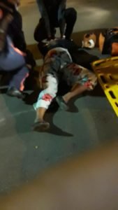Vítima foram socorridos pelo SAMU