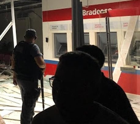 Banco Bradesco foi explodido
