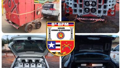 Carros com som foram apreendidos