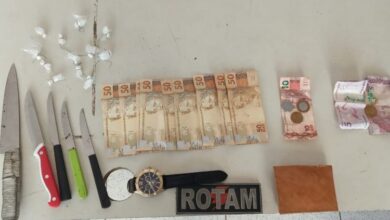 Droga dinheiro e facas