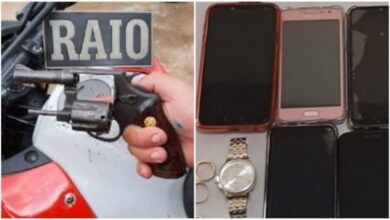 Material apreendido com o casal