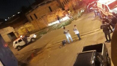 Polícia Civil no local do crime