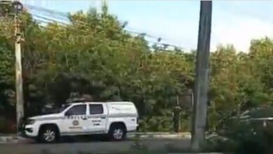 Polícias Militar e Civil no local