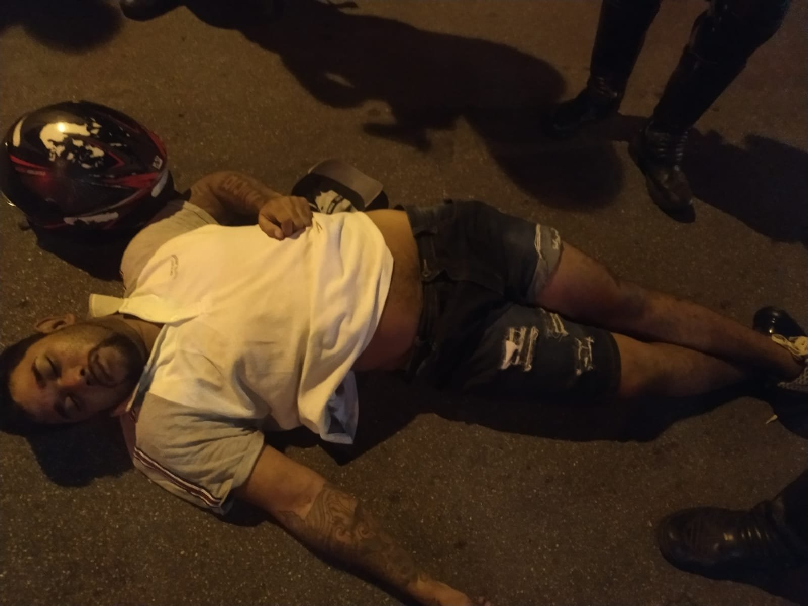 Suspeito de realizar assalto teve um infarto.