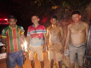 Suspeitos presos durante a ação policial