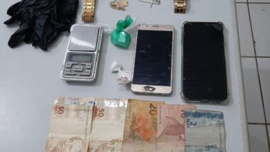 Material apreendido pela PMMA durante abordagem