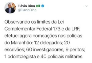 No Twiteer o Governador anunciou as medidas