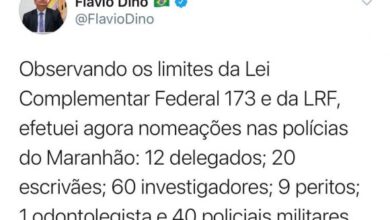 No Twiteer o Governador anunciou as medidas