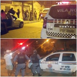 Polícia Militar no local
